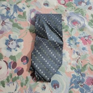 Mens formal business tie in blue silver blue geoffrey beene